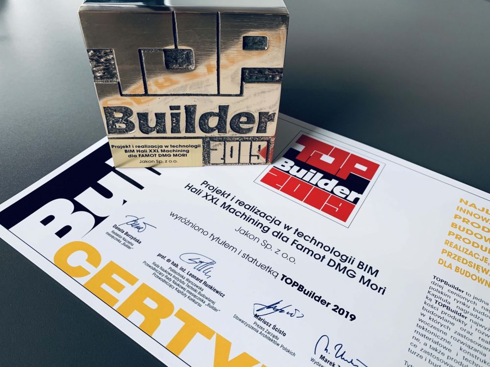 Jakon with the title of Top Builder 2019 